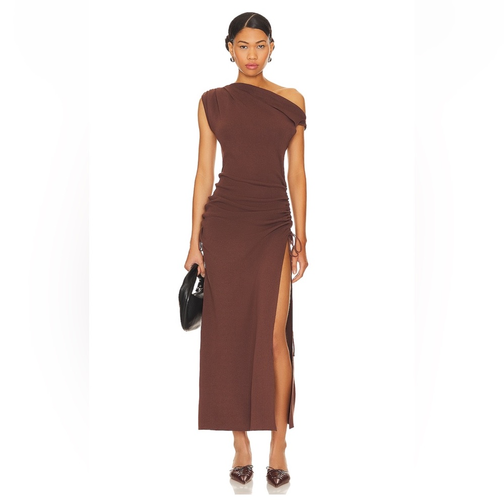 Lioness Original Sin Midi Dress in Brown XS